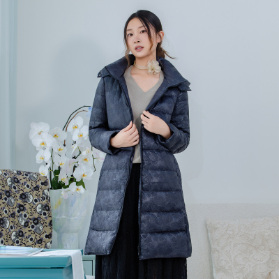 README直身长款脱卸帽羽绒服