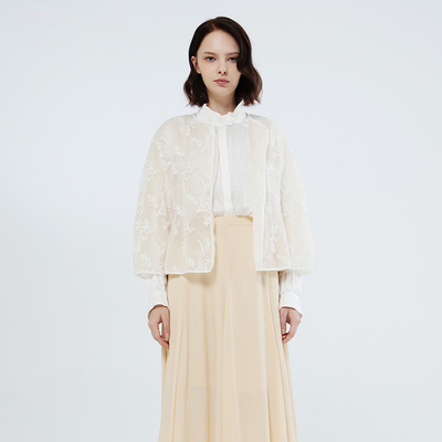 readme精致短刺绣圆领外套