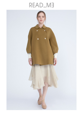 readme读我秋冬复古设计感双面呢大衣60951603