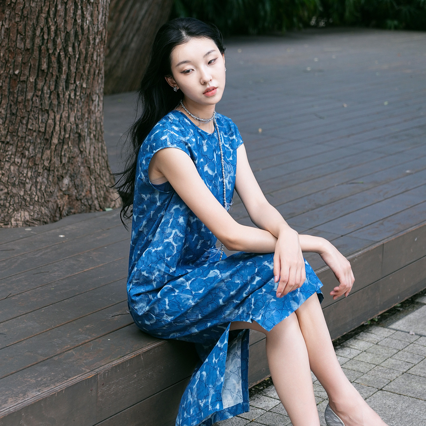 README松弛直身粘纤亚麻混纺