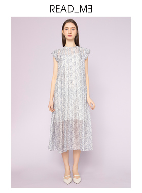 README夏季女士连衣裙两件套裙子宽松雪纺显瘦荷叶袖70897514