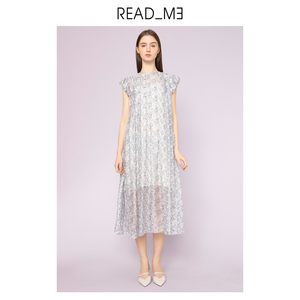README夏季女士连衣裙两件套裙子宽松雪纺显瘦荷叶袖70897514