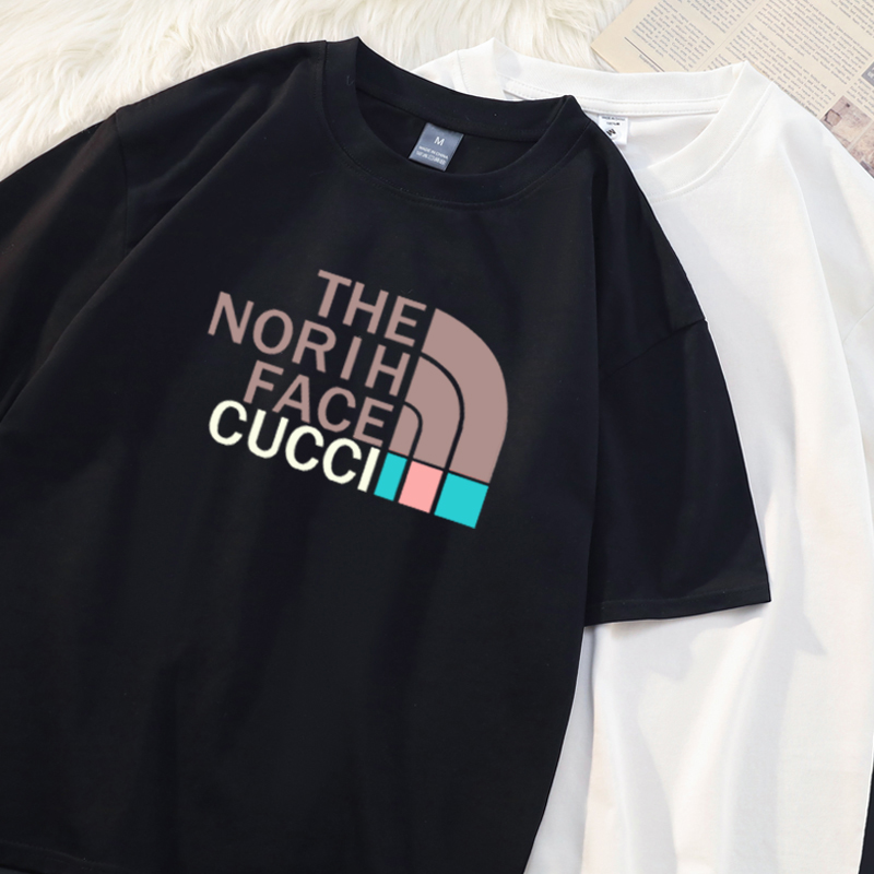 高端品牌专柜清仓~纯棉黑色t恤短袖宽松遮肚子夏季男女款洋气上衣