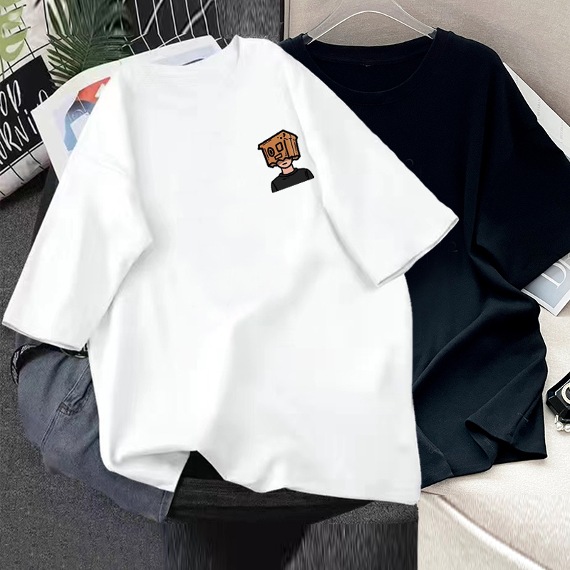 大牌外贸尾货清仓捡漏夏季短袖T恤男女士纯棉半袖潮流ins宽松上衣