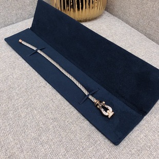 二手闲置Fred斐登大号18号马蹄渐变满钻18K玫瑰金钻石手链