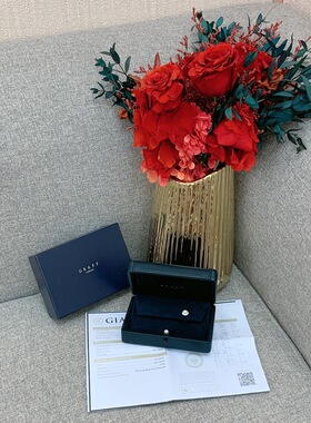 二手全新Graff格拉芙满钻单枚耳钉 配件盒子Gia复印件