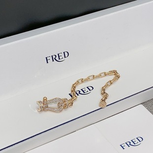 二手闲置Fred斐登玫瑰金马蹄infinie满钻马蹄大号手链
