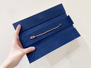 二手99新FRED斐登10系列满钻中号18k玫瑰金手绳手链