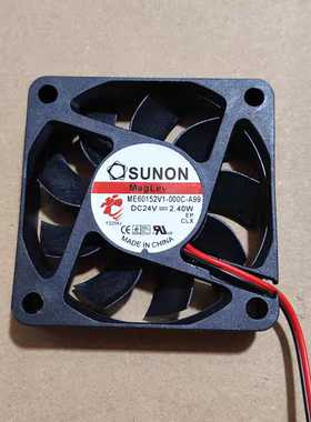原装SUNON建准ME60152V1-000C-A99 24V 2.40W 双滚珠散热风扇6015