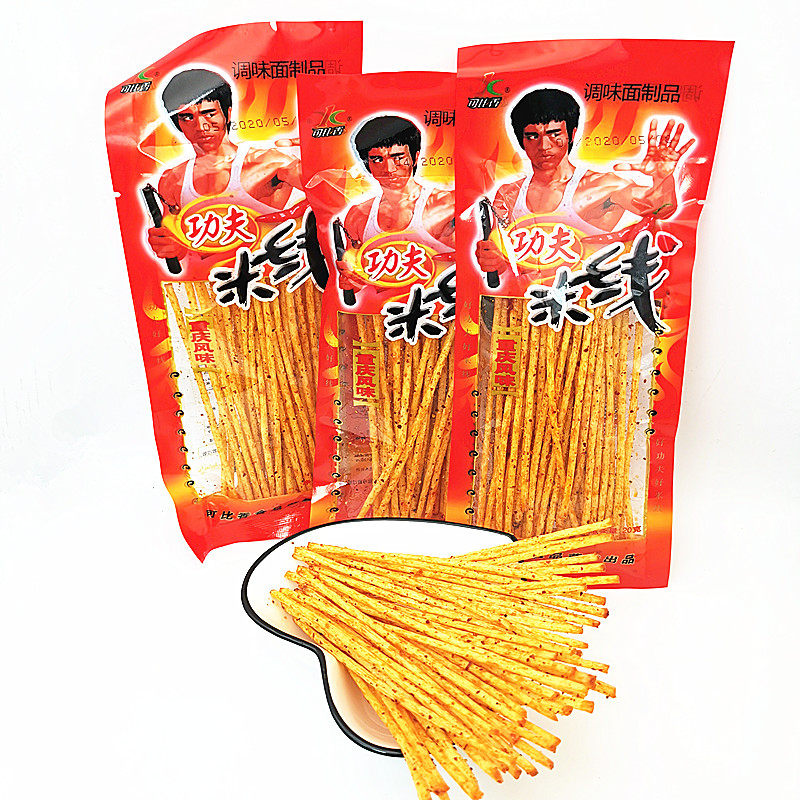 可比香辣条功夫米线18克x10袋 休闲童年怀旧小卖部辣条干辣棒零食
