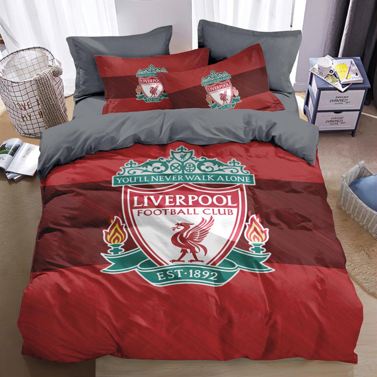 世界杯利物浦队标床单三件套