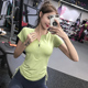 健身上衣女弹力半拉链显瘦运动T恤跑步紧身瑜伽服短袖 岚纹夏季 款