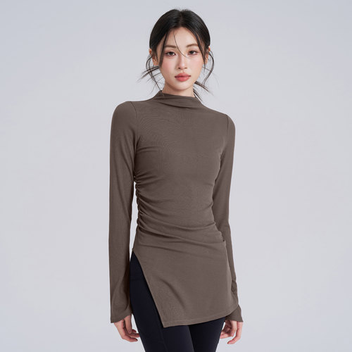 瑜伽服女紧身运动喇叭健身长袖女