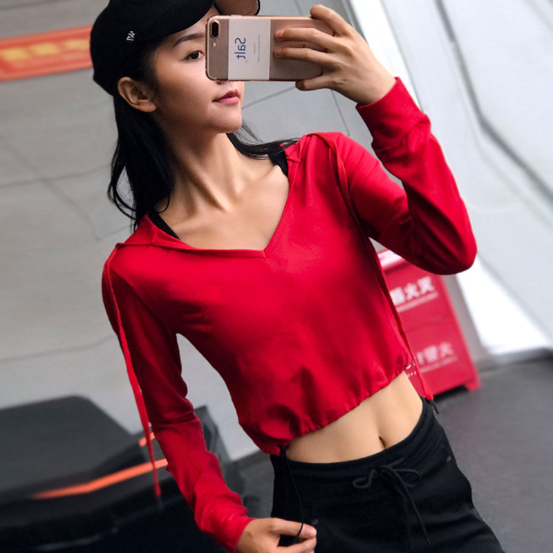 Navel Sports sweater Autumn run Fitness wear Pullover hoodie Quick drying Long sleeve motion jacketin the Sportswear/Casual Clothing , Sports Sweater/Pullover  category - from Buy2taobao.com to provide professional Taobao agent buy service