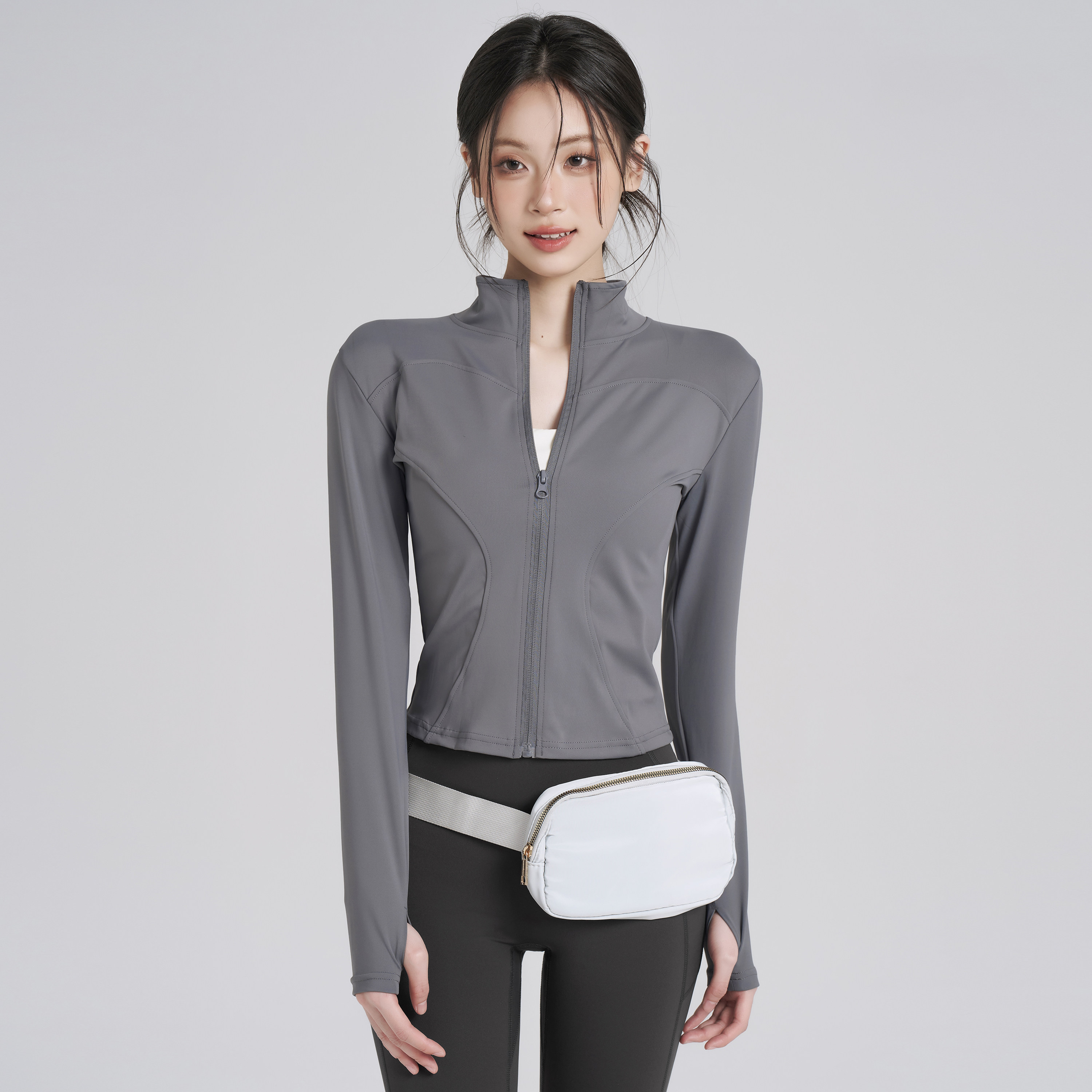 岚纹秋冬保暖加绒健身服女修身运动外套短款显瘦瑜伽上衣跑步长袖,运动服/休闲服装,健身衣,淘宝优惠券,粉丝福利购,淘宝优惠卷