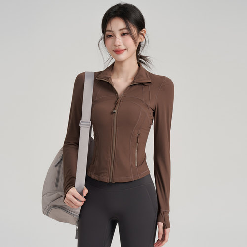 秋冬拉链运动外套跑步健身上衣女