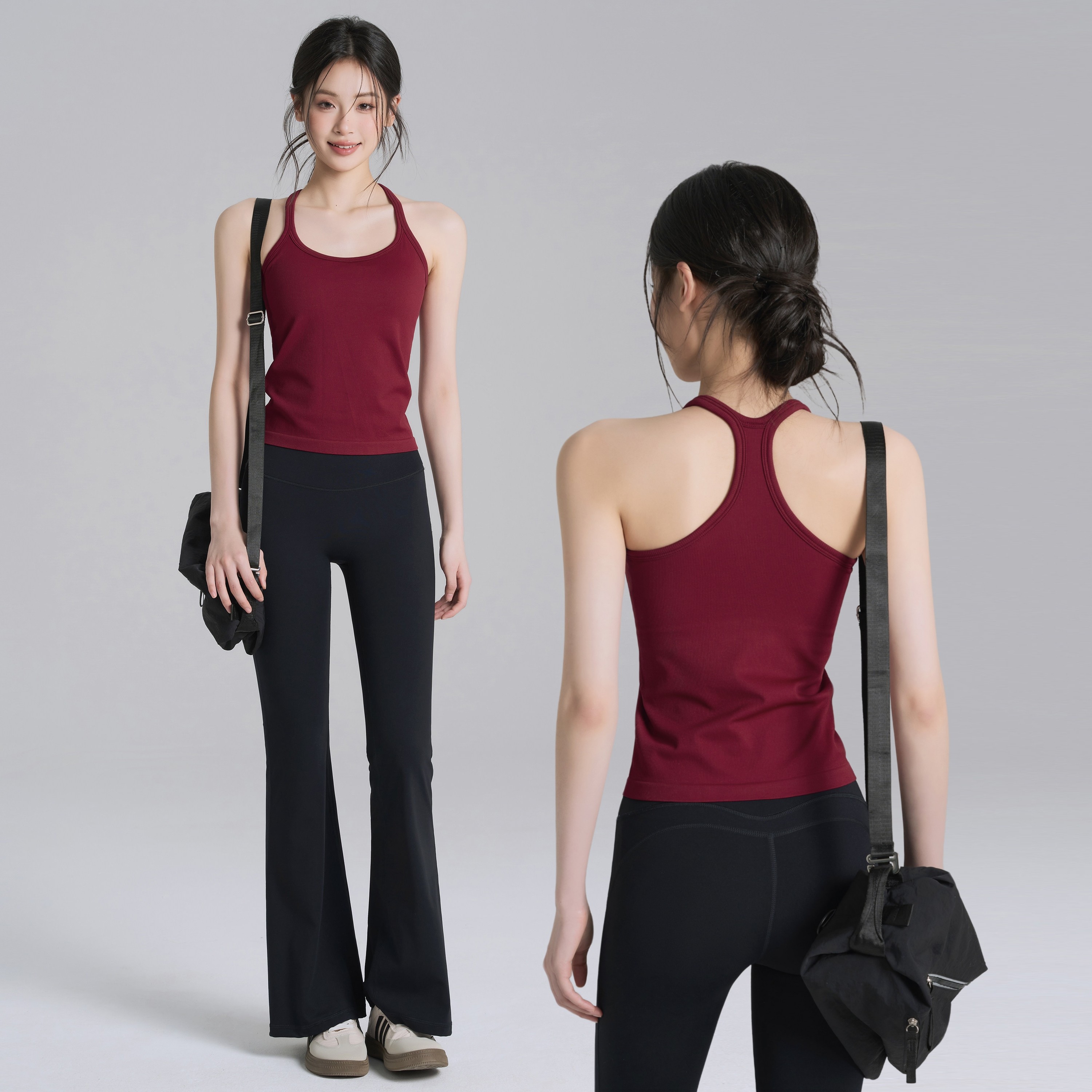 岚纹含胸垫红色运动背心防震健身内衣女内搭普拉提吊带瑜伽服上衣,运动/瑜伽/健身/球迷用品,瑜伽背心,淘宝优惠券,粉丝福利购,淘宝优惠卷