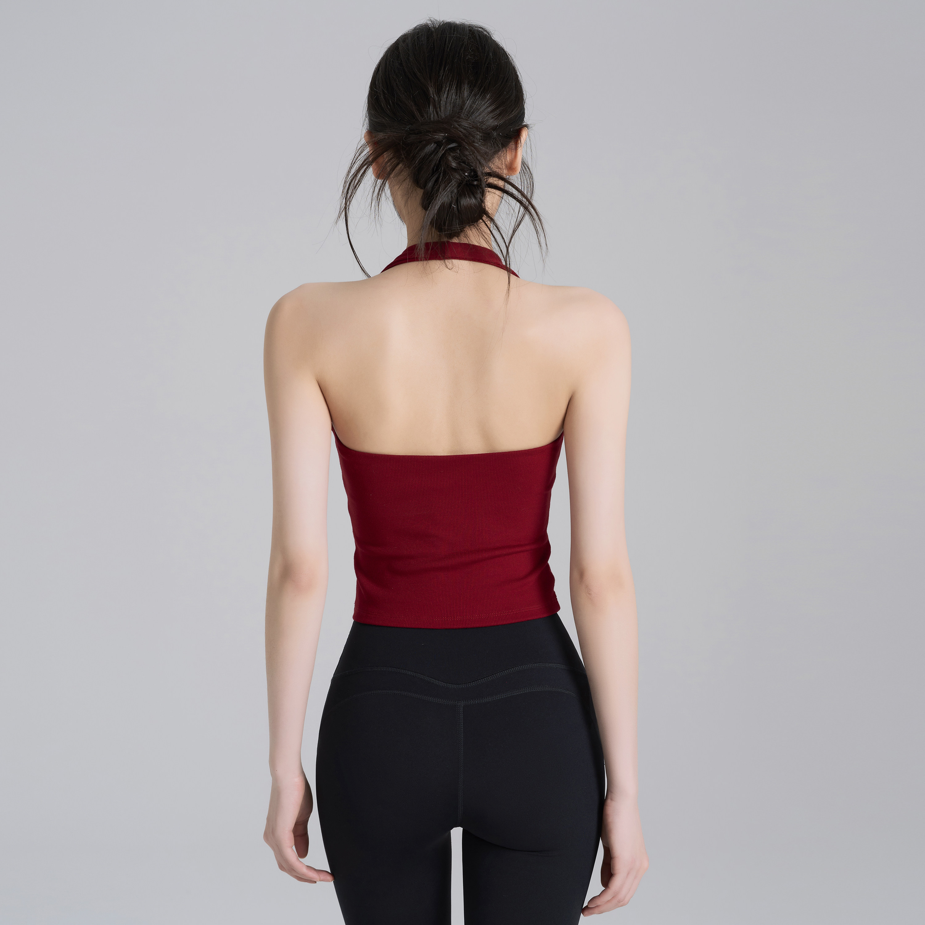 岚纹美背挂脖运动文胸女防震健身训练内衣红色跑步瑜伽服背心外穿,运动服/休闲服装,运动文胸,淘宝优惠券,粉丝福利购,淘宝优惠卷