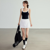 岚纹夏季 瑜伽背心女拼色防震跑跑步运动内衣外穿普拉提健身服套装