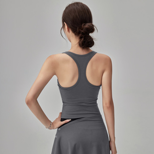 岚纹带胸垫瑜伽服背心工字美背运动内衣速干普拉提训练健身上衣女