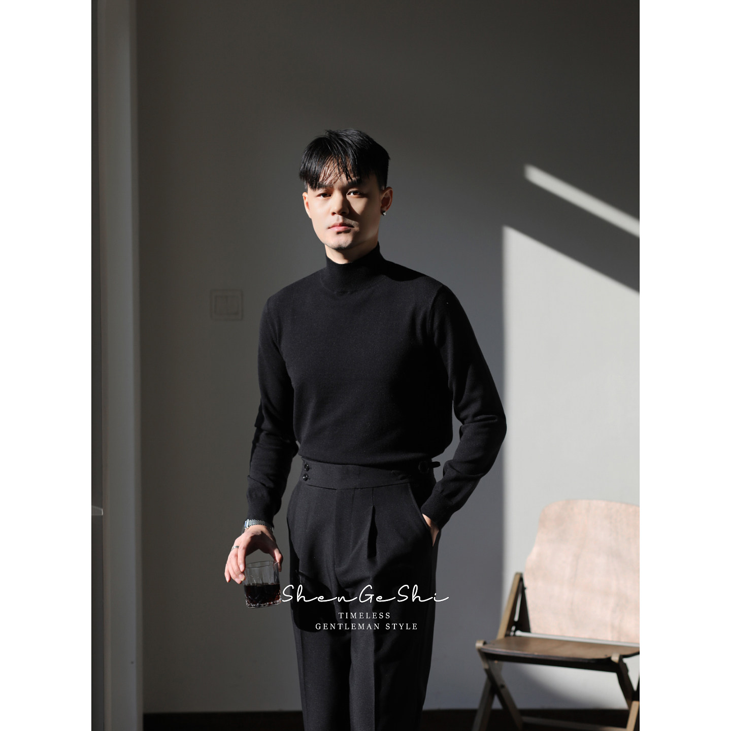 半高领毛衣 英伦长袖套头百搭打底衫韩版春秋冬季弹力针织衫男士