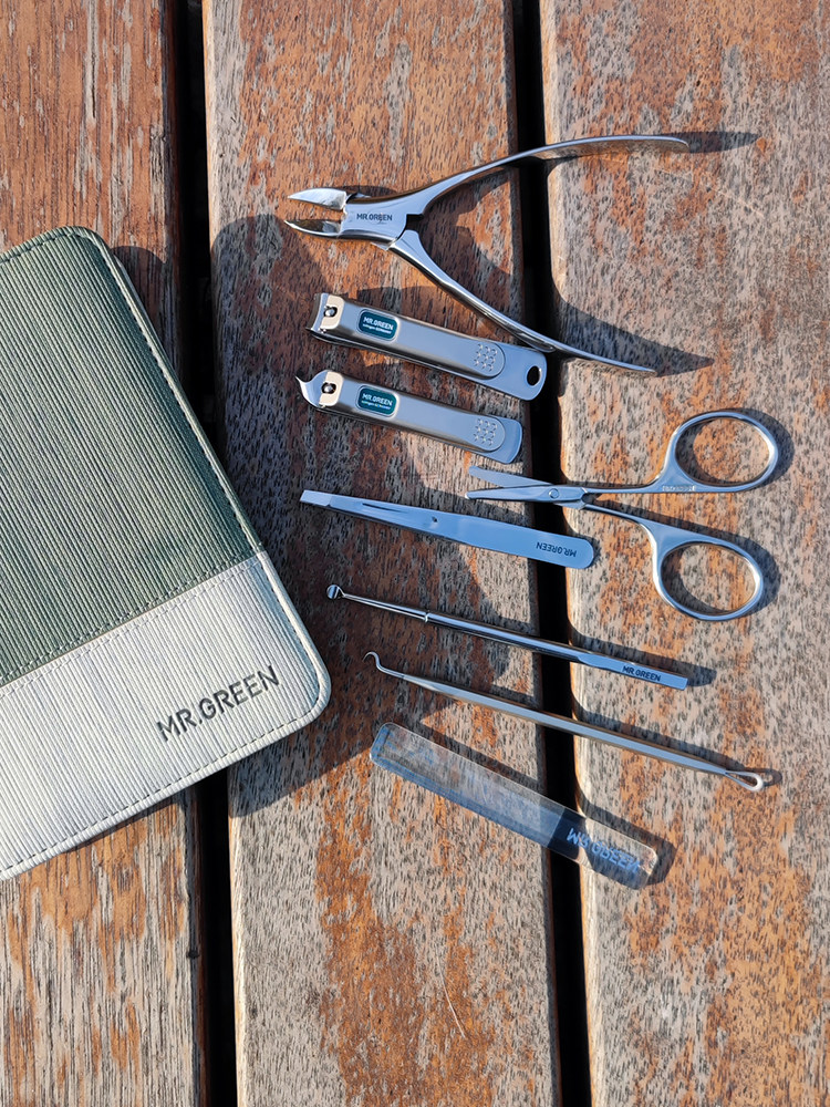 독일 MR.GREEN 미스터 그린 수입 스테인리스 손톱깎이 호크빌 가위 성인용 청소용품 8종 세트