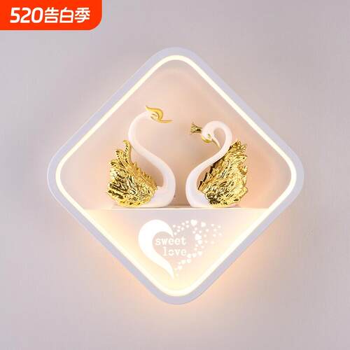 北卧LD温馨简床柜E灯欧现道代约墙客厅背装室饰壁走廊走景头灯灯