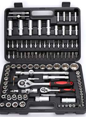 108pc棘轮扳手套装 汽修汽保随车工具箱厂家直销 108件套套筒组套