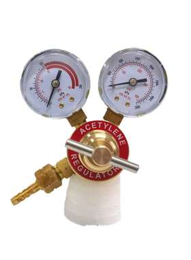 温州威信出口型小阀体乙炔表进气CGA200内牙全铜压力可调压力表