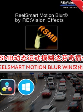 Win汉化-达芬奇RSMB运动模糊插件 ReelSmart Motion Blur 6.6.0