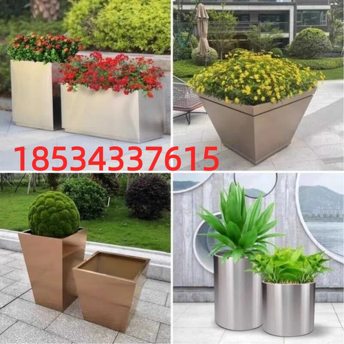 厂家直销商业街小区花箱花池户外成品铁艺花槽树花坛开业定制金属