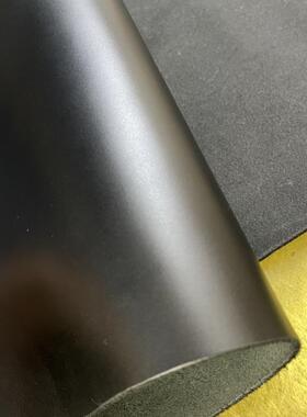 头层牛皮真皮料黑色中光油蜡皮手工diy皮皮料2.5mm厚硬挺