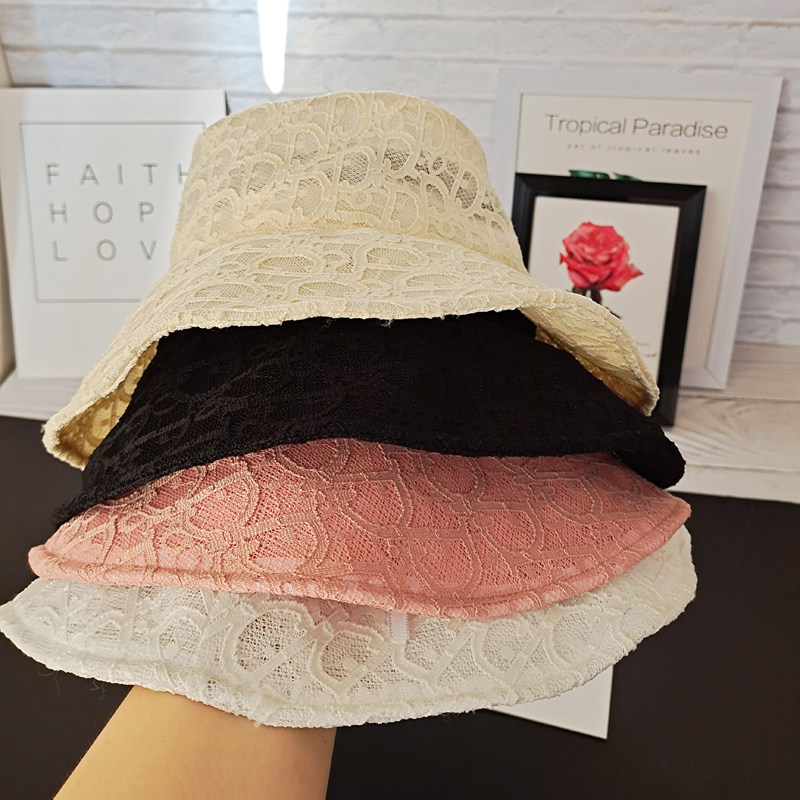 女夏大沿遮阳帽遮脸时尚百搭防紫外线折叠渔夫凉帽防晒网眼透气韩