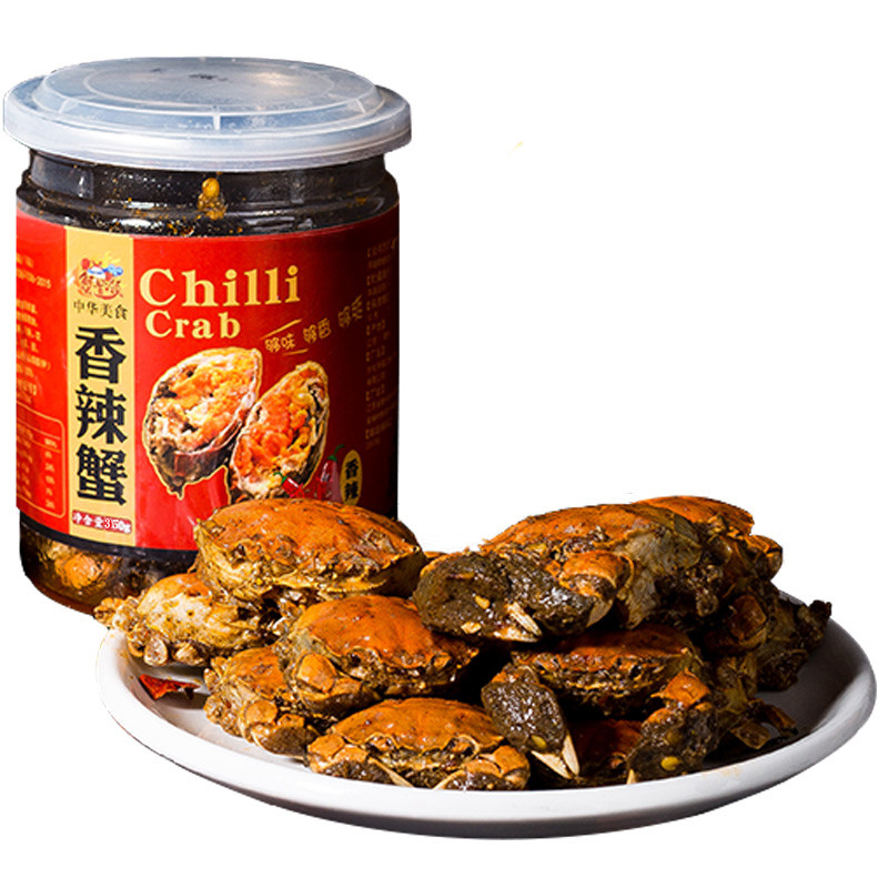 专享香辣蟹350g全母3罐 即蟹类制品