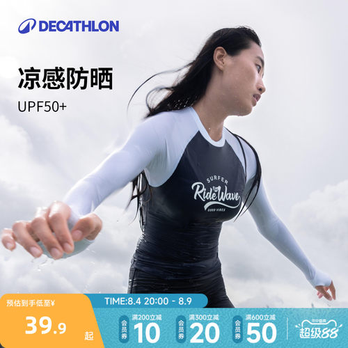 迪卡侬大码女士分体泳衣