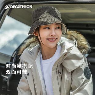 ODG 保暖户外羊羔绒毛绒遮阳帽渔夫帽男士 迪卡侬 帽子女秋冬时尚