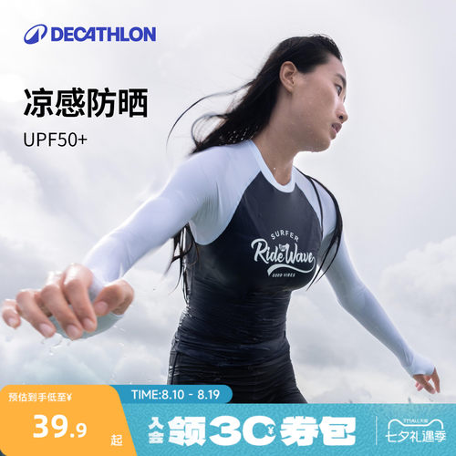 迪卡侬大码女士分体泳衣