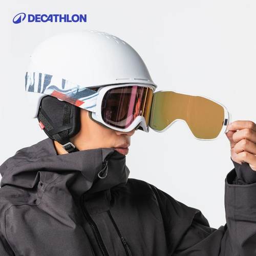 迪卡侬滑雪镜防雾防紫外全天候