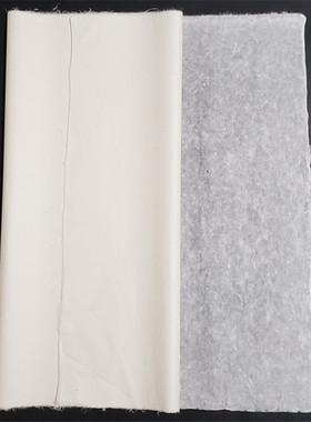 手工古法四尺白色纯皮桑皮纸六尺书法写意国画作品考试半生熟宣纸