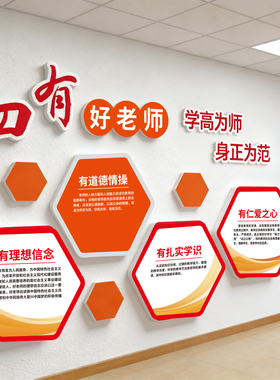 学校四有好老师廉洁从教标语墙贴