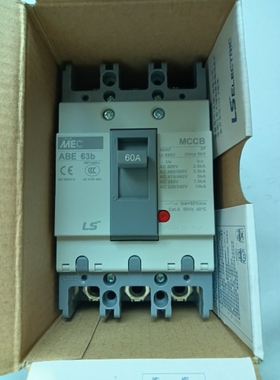 全新原装LS产电塑壳断路器ABE63B 60A
