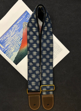 【原创】Loudspeaker玄武 意大利皮革工艺日系和风艺术吉他背带