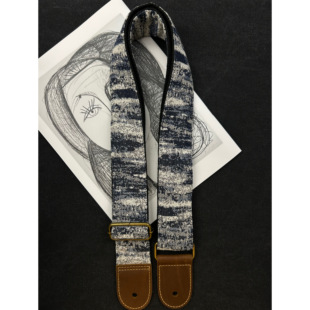 【原创】Loudspeaker 花屏 意大利皮革工艺油画艺术手工吉他背带