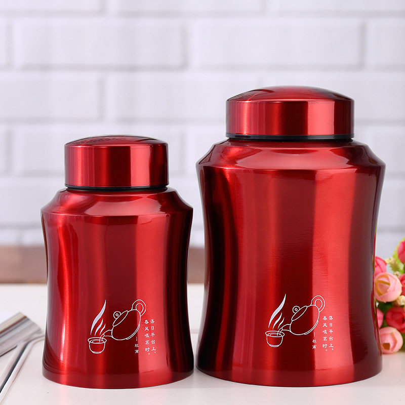 不锈钢茶叶罐家用密封罐防潮储茶物罐包装盒精品空铁罐高档便携罐,餐饮具,茶叶罐,淘宝优惠券,粉丝福利购,淘宝优惠卷