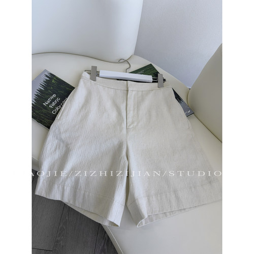 比较舒服~极简老钱风高腰a字阔腿百搭五分休闲短裤女夏季