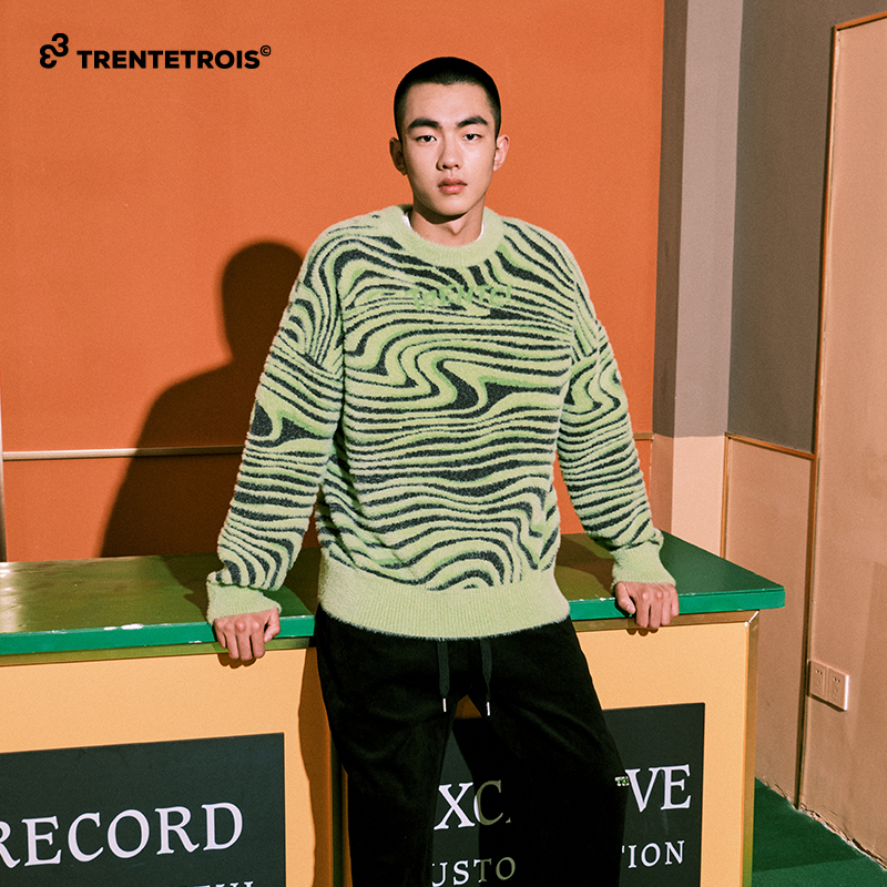 33潮牌毛衣独特层次感提花
