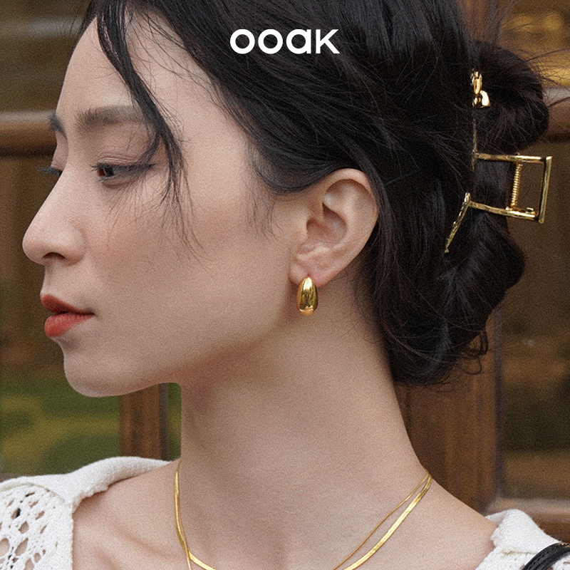 ooak原创设计镀金耳环