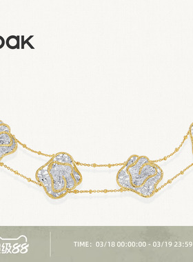 OOAK界格列维斯蕾丝裙摆系列精美双层裙摆锁骨链多花气质S925银