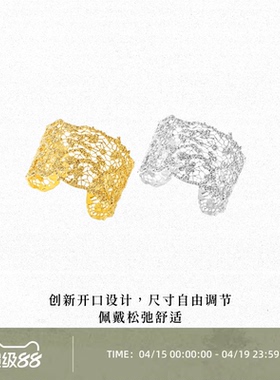 手镯镂空蕾丝戒指18K金镀银