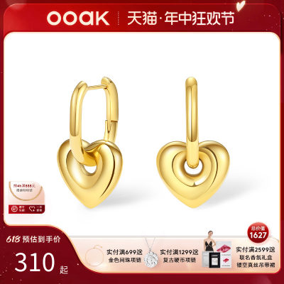 ooak通勤镀金耳环百搭